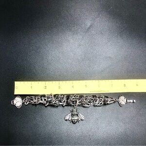 Silver Bee Charm Bracelet